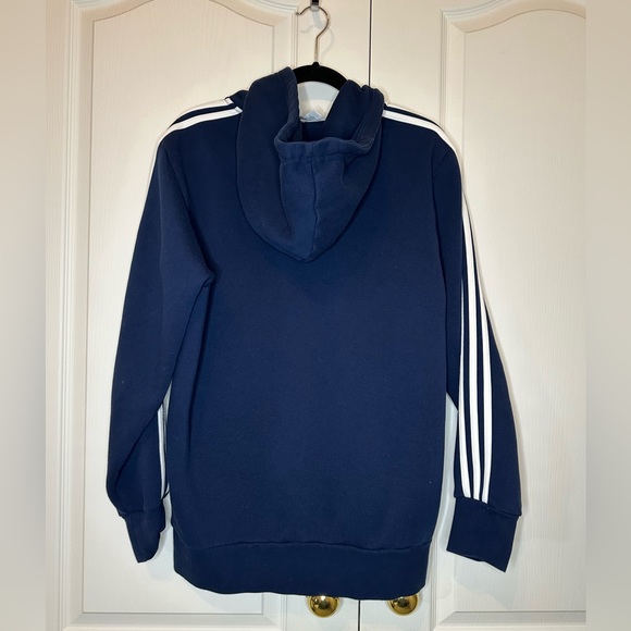 Adidas Original 3-stripe hooded track jacket Navy Style No. S98791 - Picture 3 of 8